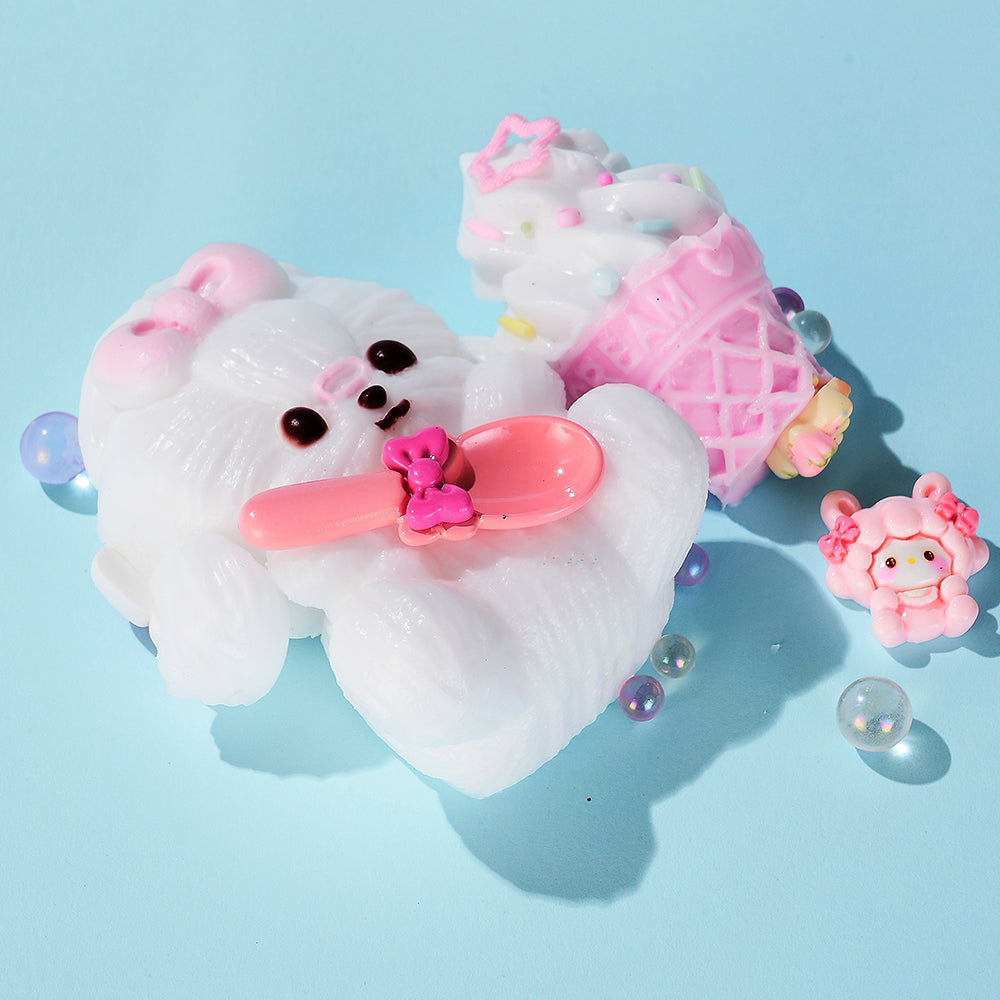 Puppy with Ice Cream | Stress Relief Toy | Handmade Taba Squishy