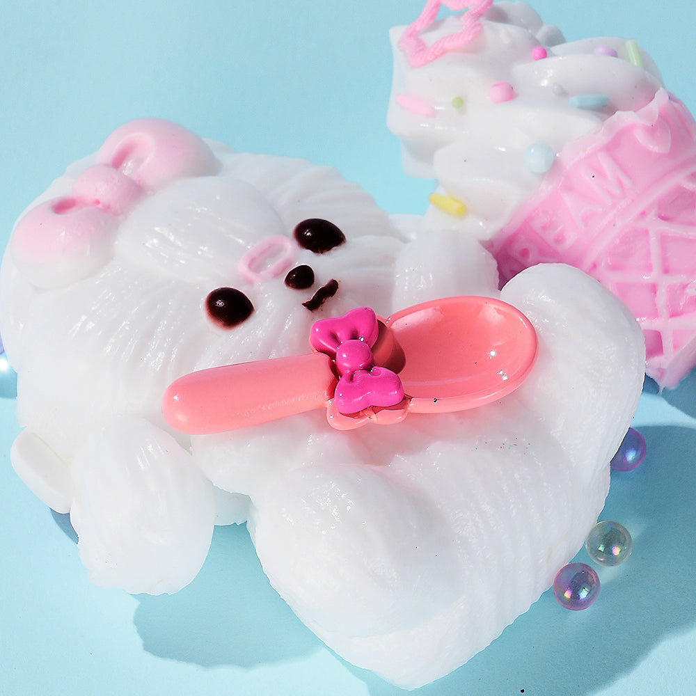 Puppy with Ice Cream | Stress Relief Toy | Handmade Taba Squishy