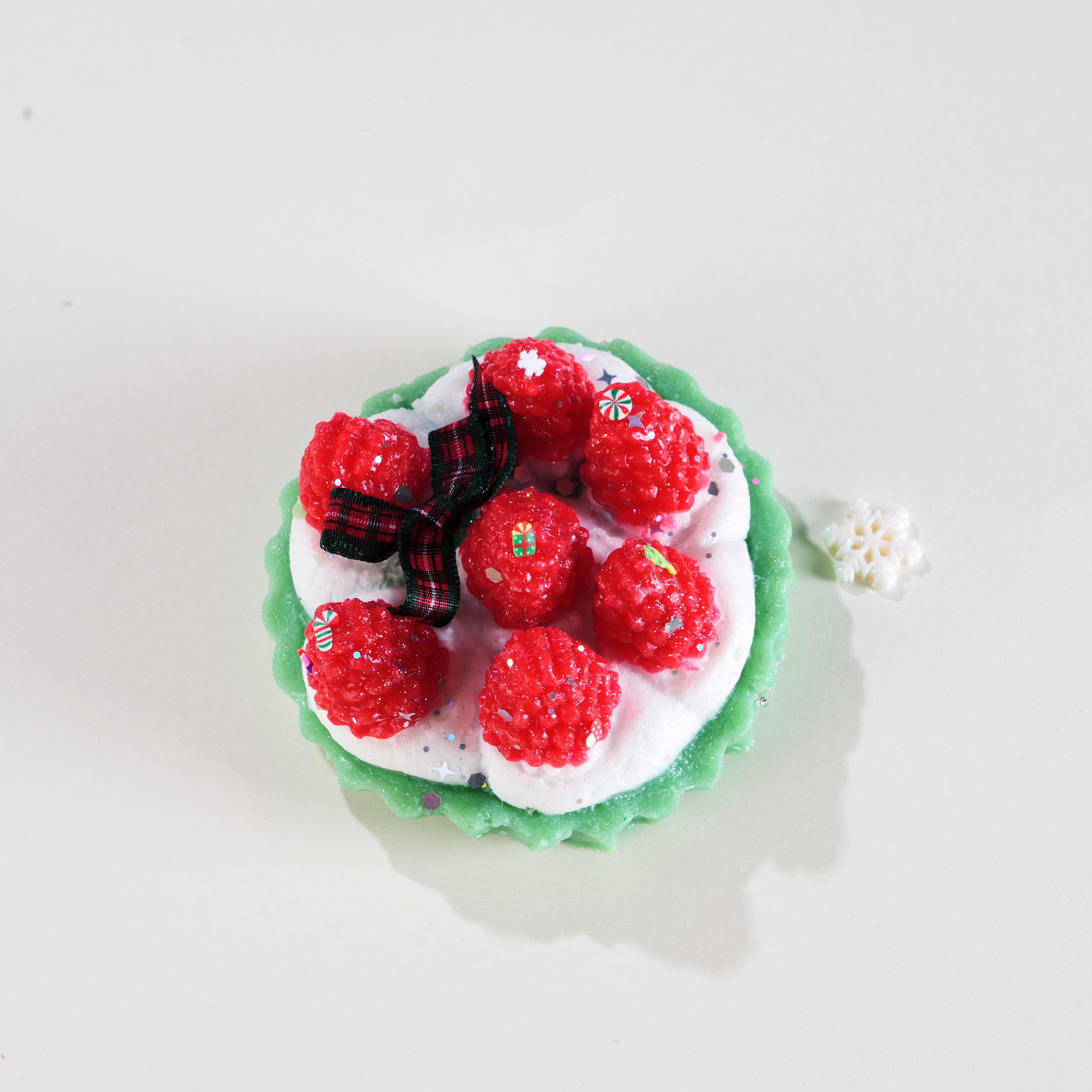 Raspberry Christmas Tart | Handmade Taba Squishy | Squeeze Toy