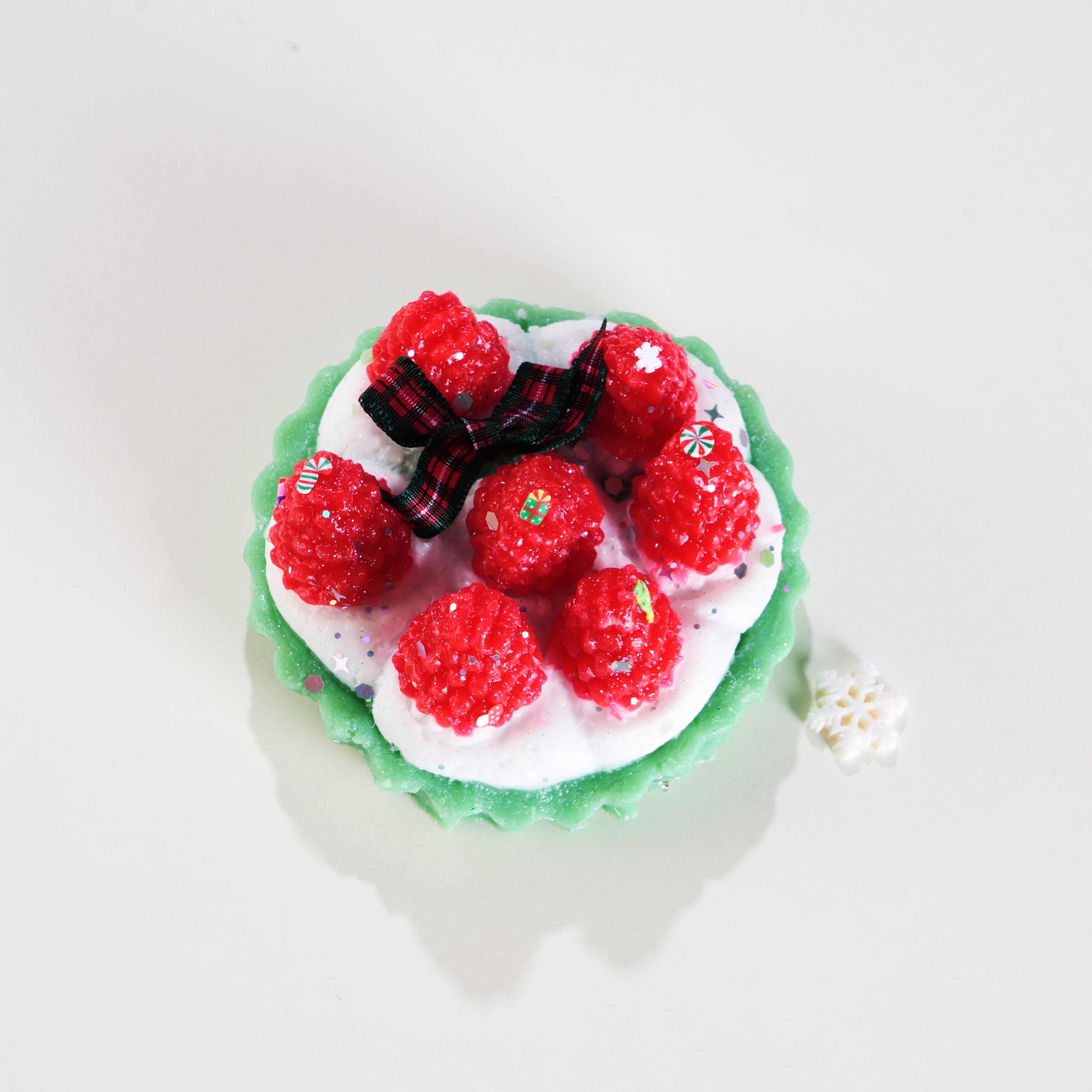 Raspberry Christmas Tart | Handmade Taba Squishy | Squeeze Toy