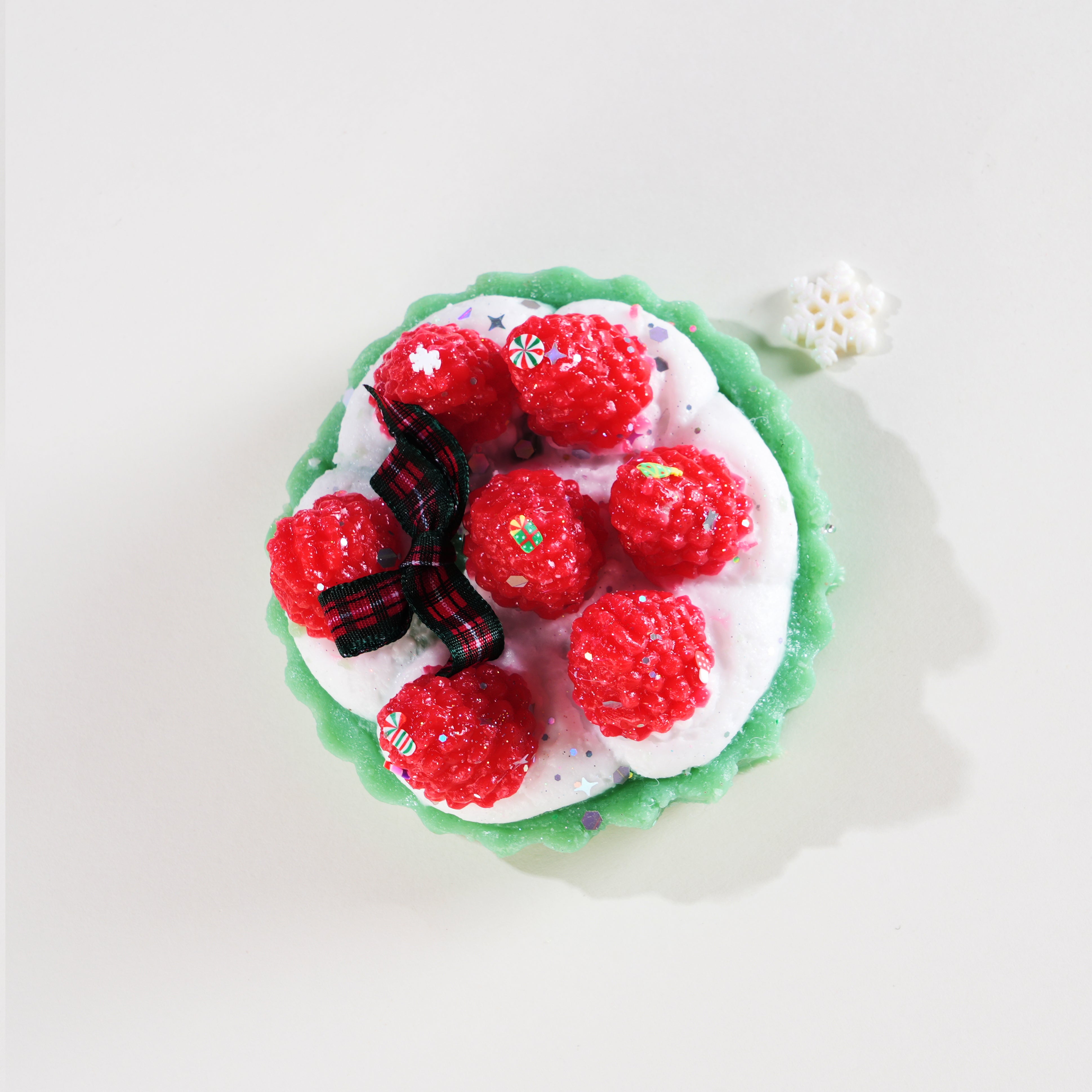 Raspberry Christmas Tart | Handmade Taba Squishy | Squeeze Toy